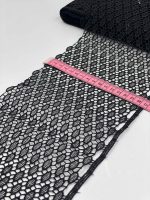 Broderie Neagră, model din fir de mătase, lățime 18cm - imagine 2