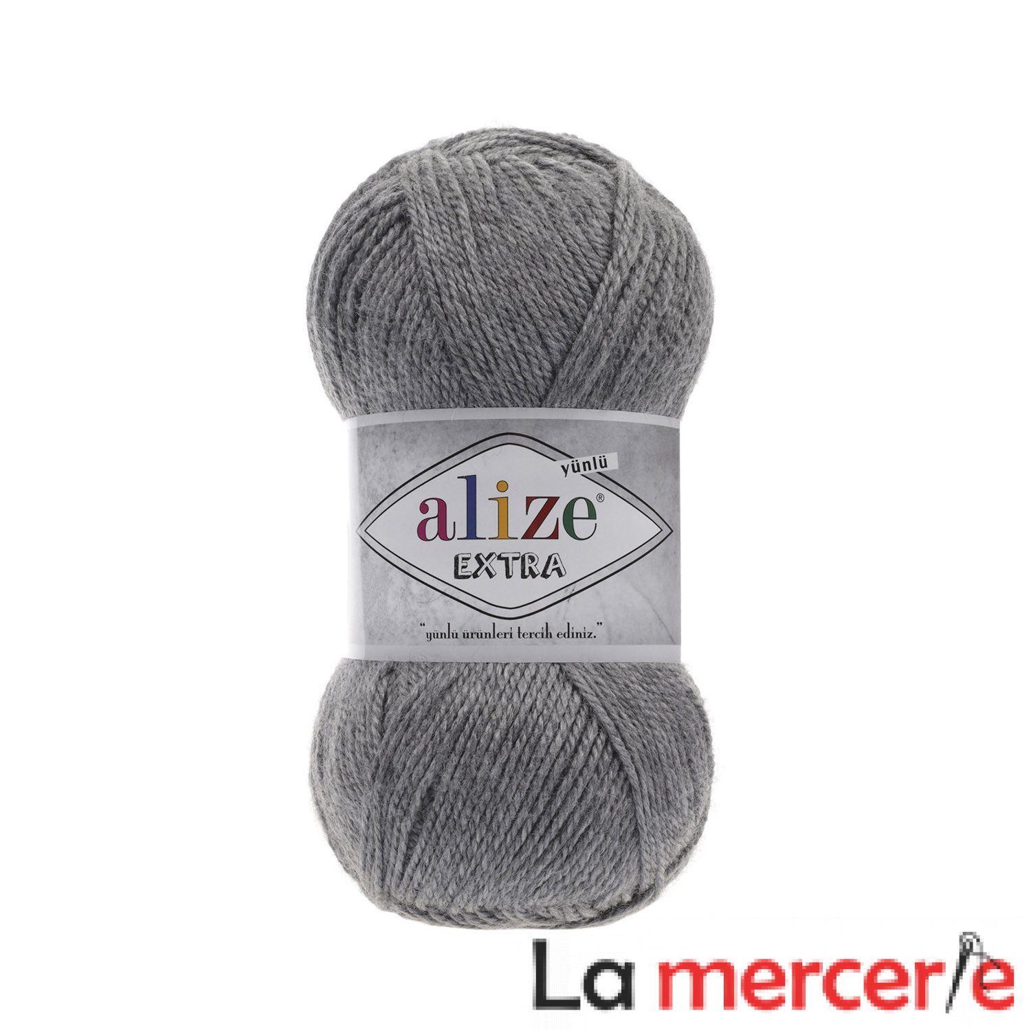 EXTRA_21_Grey-Melange.jpg Fir pentru tricotat Alize Extra 100g 21 - imagine 1