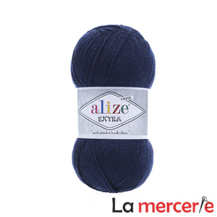 EXTRA_58_Navy.jpg Fir pentru tricotat, Alize Extra, 100g, 58 - imagine 1