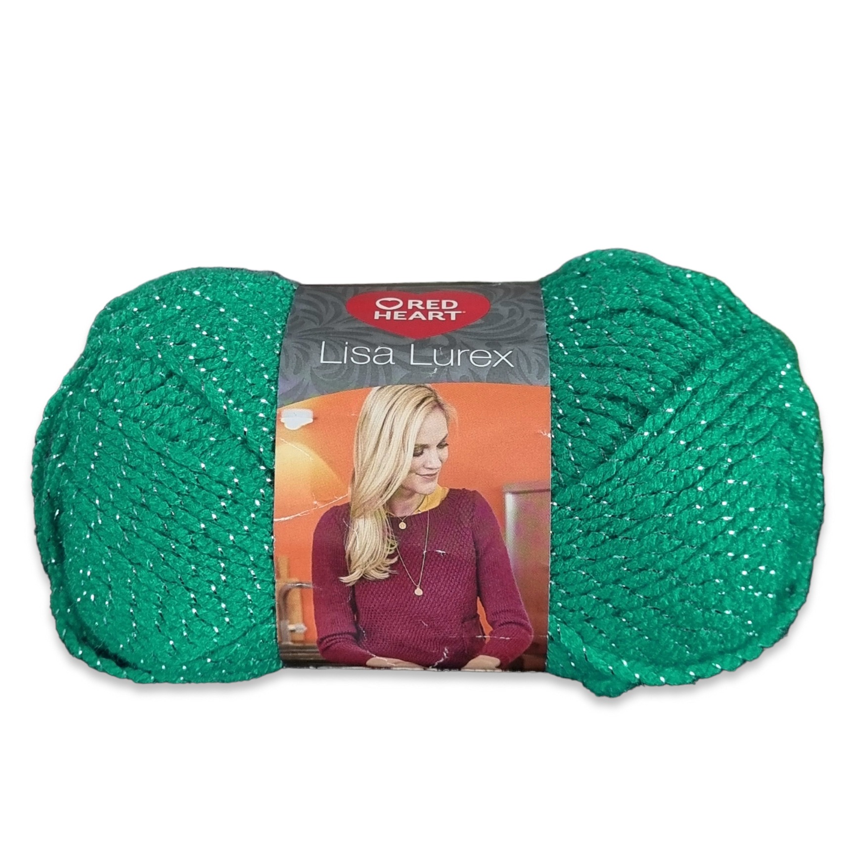 Red-Heart-Lisa-Lurex-50g-14.jpg Fir de tricotat cu Sclipici, Red Heart Lisa Lurex, 50g, Turcoaz din Verde - imagine 1