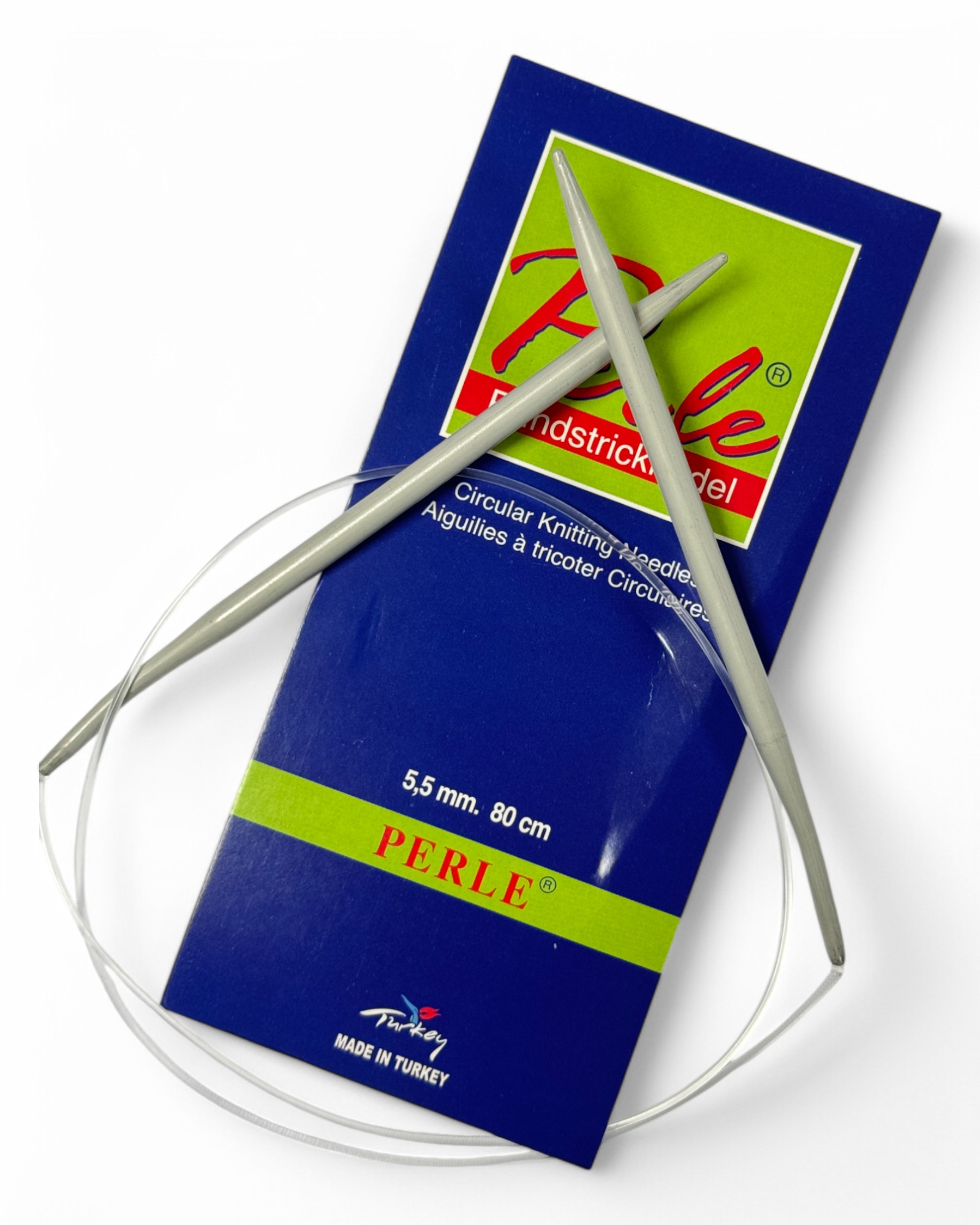 andrele circulare de plastic (9) Andrele circulare metalice, fir plastic, 80cm, grosime 5,5mm - imagine 1