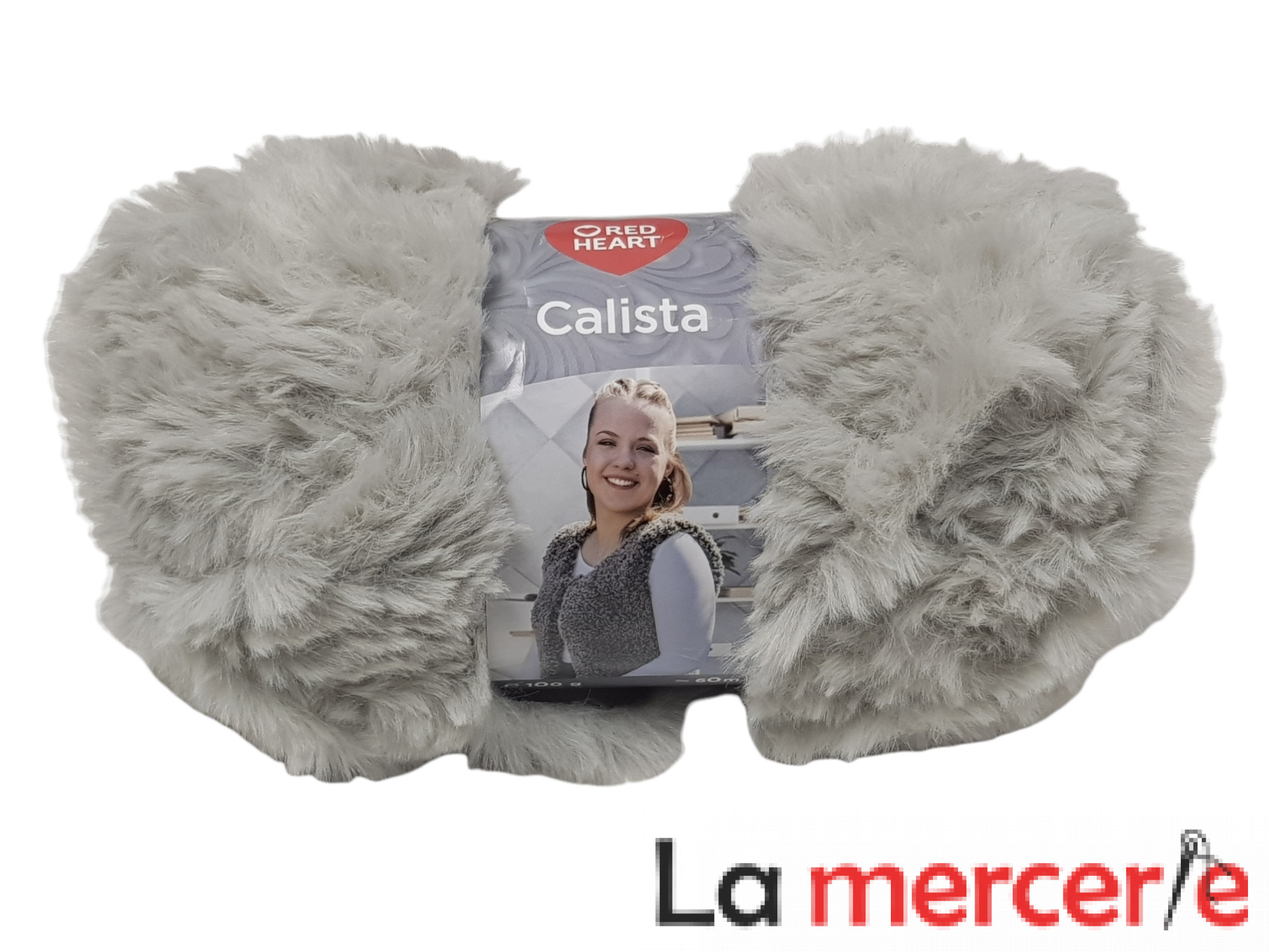 calista-gri.jpg Fir textil, blanita, Red Heart Calista, 100g, gri - imagine 1