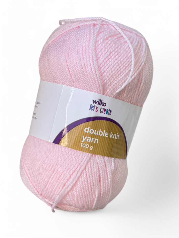 Fir textil, Wilko double knit, 100g, Roz pal - imagine 1