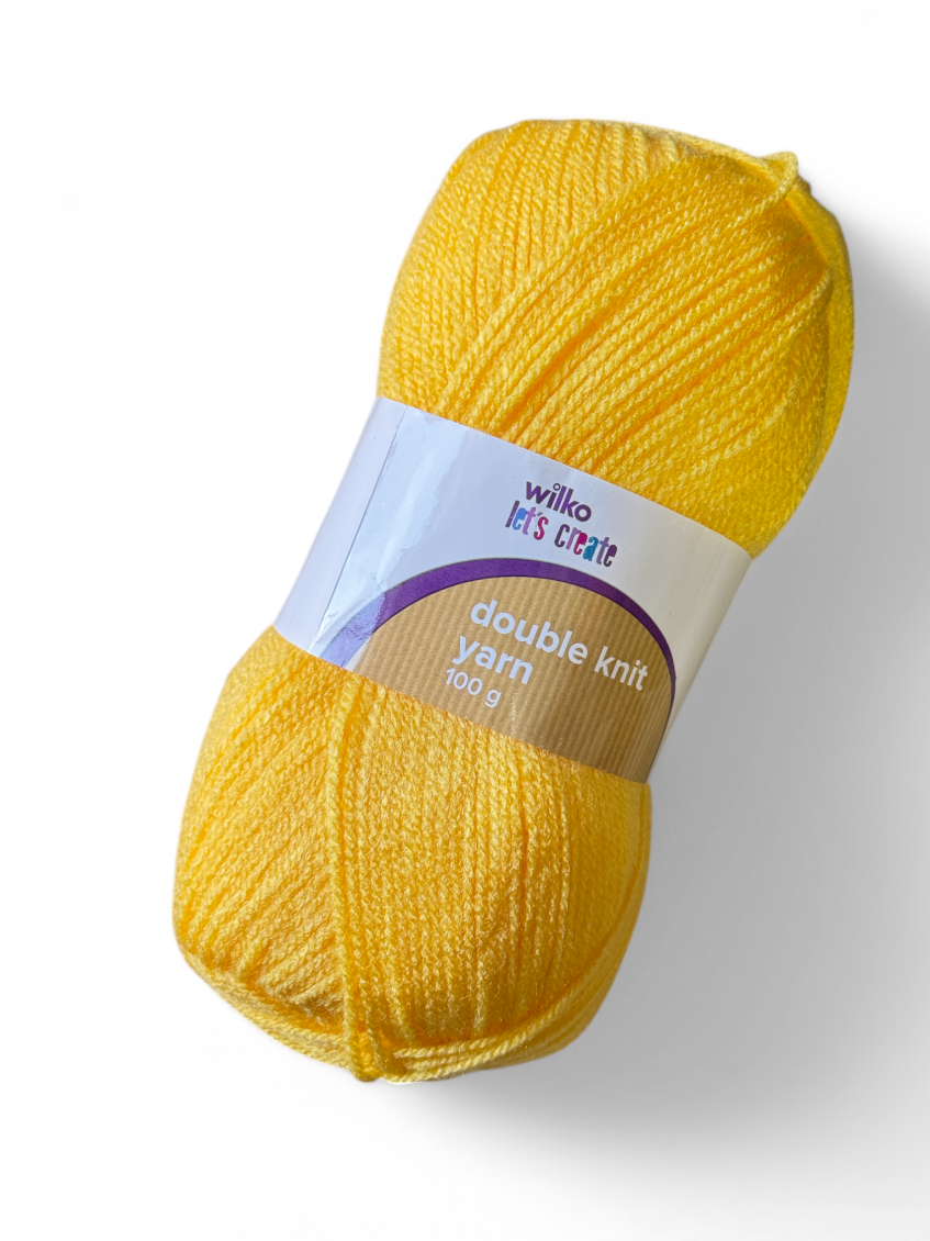 wilko double knitt (1) Fir textil, Wilko double knit, 100g, Galben - imagine 1