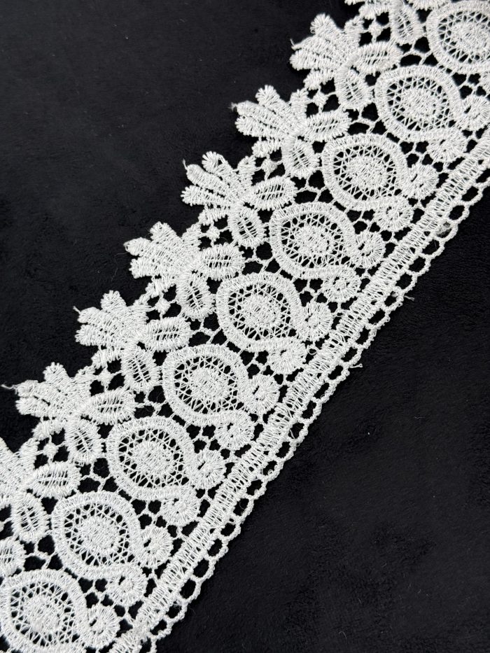 Dantela alba, 8cm - imagine 1