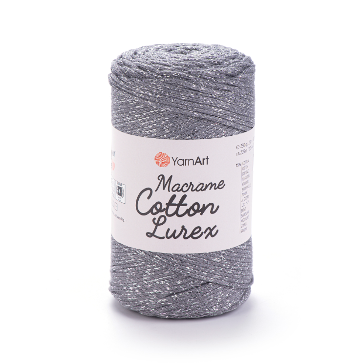 YARNART_MACRAME_COTTON_LUREX_737 Fir de tricotat YarnArt Macrame Lurex 737 - imagine 1